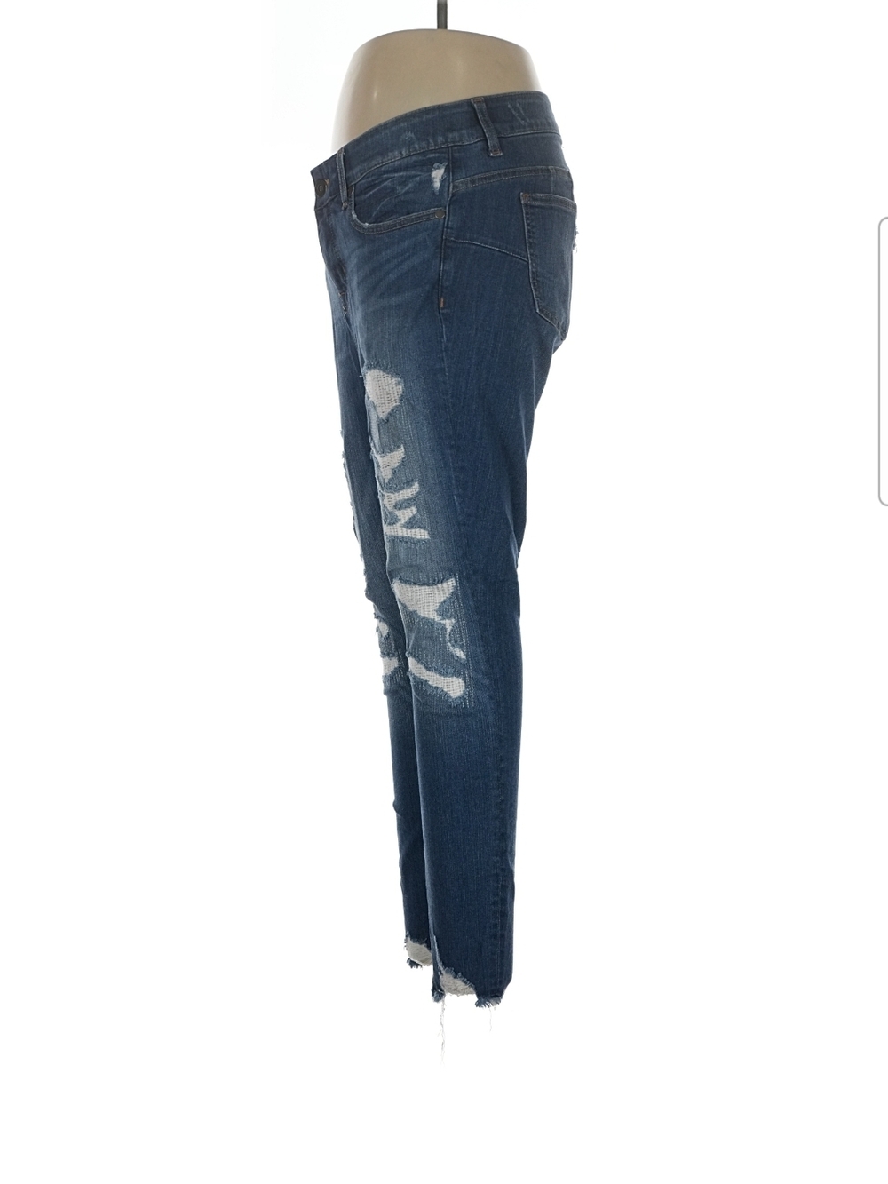 torrid Dark Blue Distressed Slim Straight Jeans